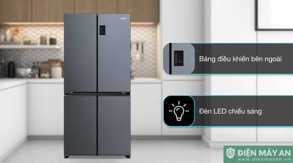 Tủ lạnh Aqua Inverter 469 lít Multi Door AQR-M536XA(SL)
